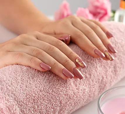 concept hand care with cosmetics white table